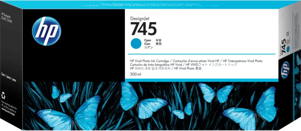      HP 745 Cyan - 300 ml - 