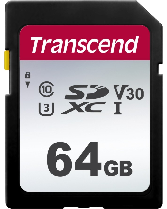 SDXC   64 GB Transcend SDC300S - Class 10, UHS-I U3, V30 - 