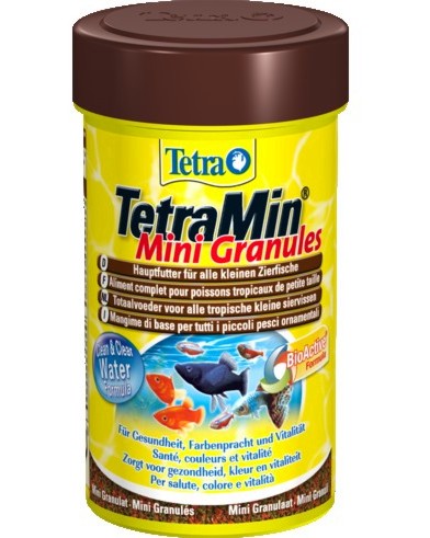 Храна за тропически рибки Tetra Min Mini Granules Храна за тропически рибки Tetra Min Mini Granules - 45 g - храна