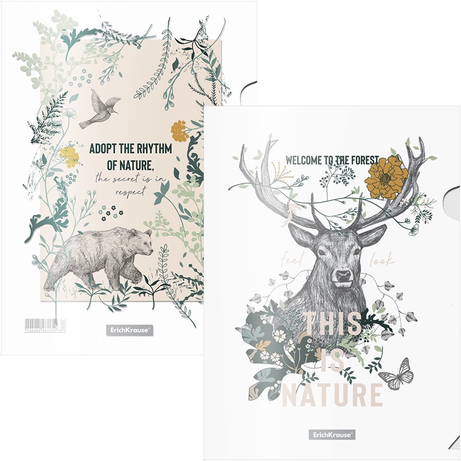 ����� � L-����� Erich Krause - 4 ����, �� ������ A4 �� ������� Natural Life - 