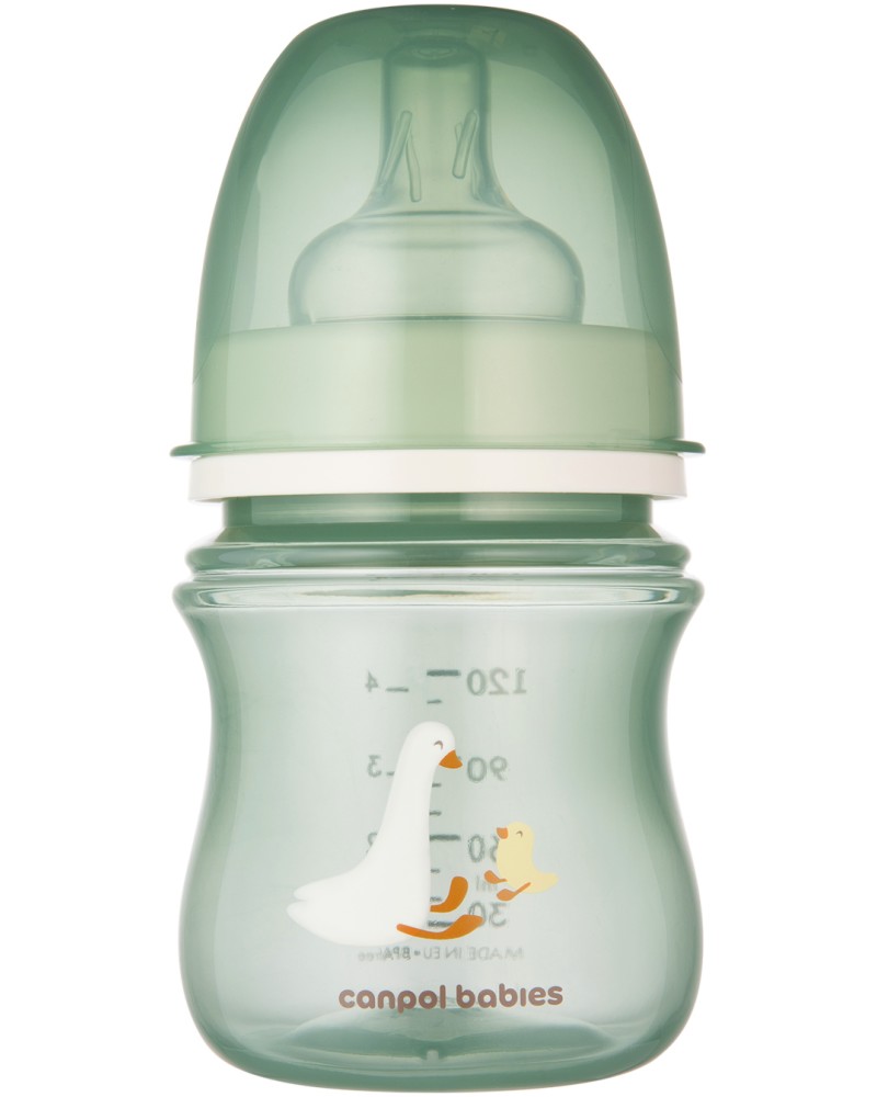   Canpol babies Easy Start - 120 ml,   Goose, 0+  - 