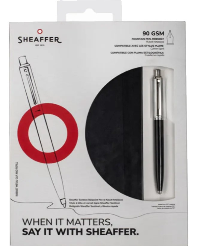 Химикалка и тефтер Sheaffer Химикалка и тефтер Sheaffer - A5, с широки редове и от колекцията Sentinel -