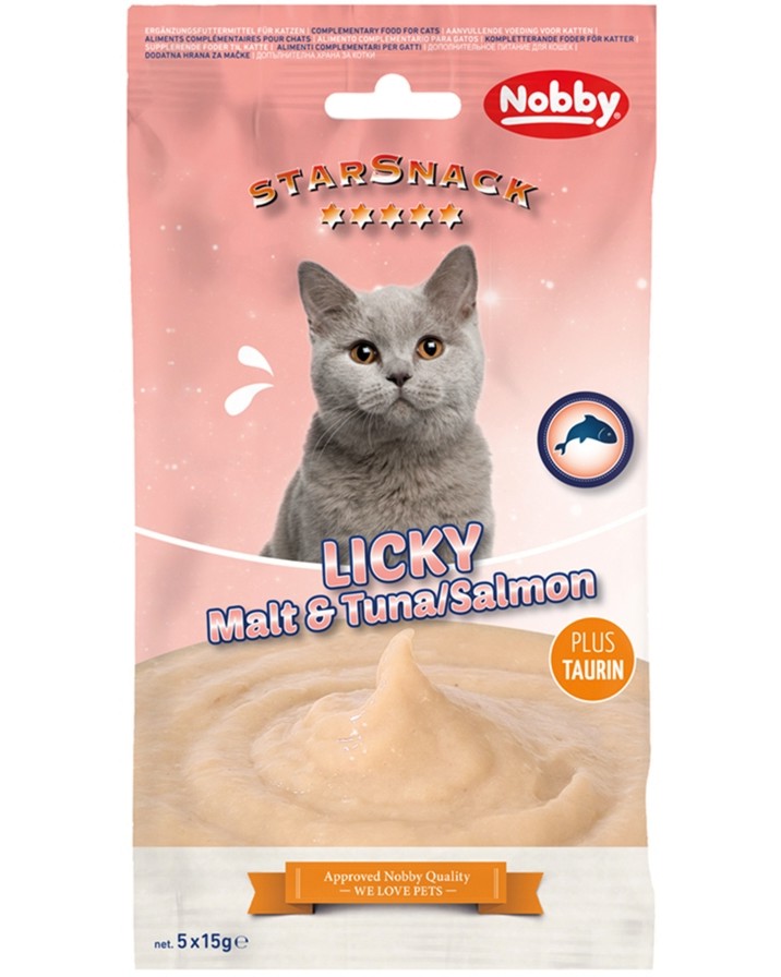    Nobby Licky Cat Malt & Tuna/Salmon -   5  x 15 g,  ,    ,   StarSnack - 