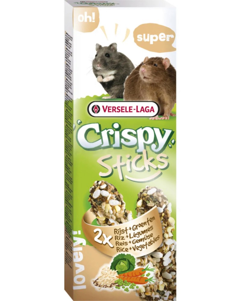      VERSELE LAGA Sticks Hamsters-Rats - 2 x 55 g,    ,   Crispy - 