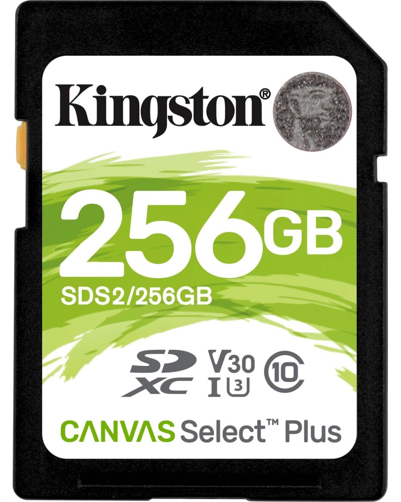 SDXC   256 GB Kingston Canvas Select Plus - Class 10, U3, V30 - 