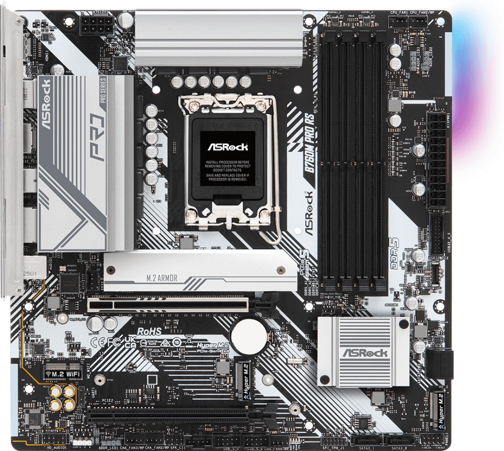 Дънна платка ASRock B760M Pro RS Дънна платка ASRock B760M Pro RS - AMD AM4, AMD A520, DDR4, Micro ATX -