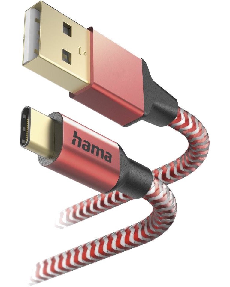  USB-A male  USB-C male Hama Reflective - 1.5 m - 