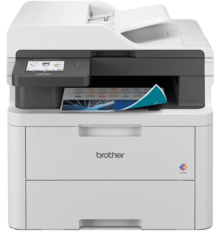 Лазерно мултифункционално устройство Brother DCP-L3560CDW Лазерно мултифункционално устройство Brother DCP-L3560CDW - Цветен принтер / копир / скенер, 2400 x 600 dpi, 26 pages/min, LAN, Wi-Fi, USB, А4 -