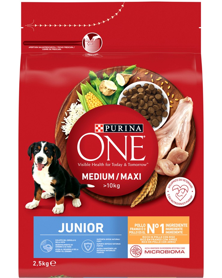     Purina One Medium & Maxi Junior - 2.5 kg,    ,     ,   - 