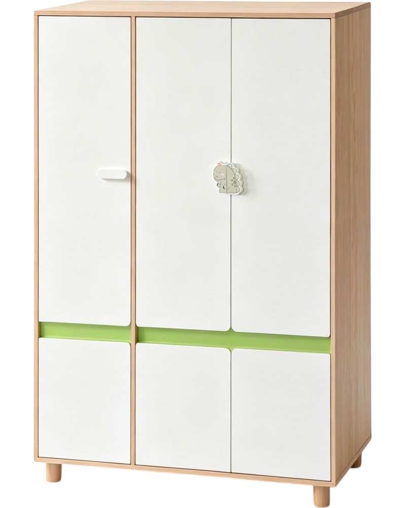 Детски трикрилен гардероб GINGER HOME Dino Детски трикрилен гардероб GINGER HOME Dino - 120 / 180 / 60 cm - продукт