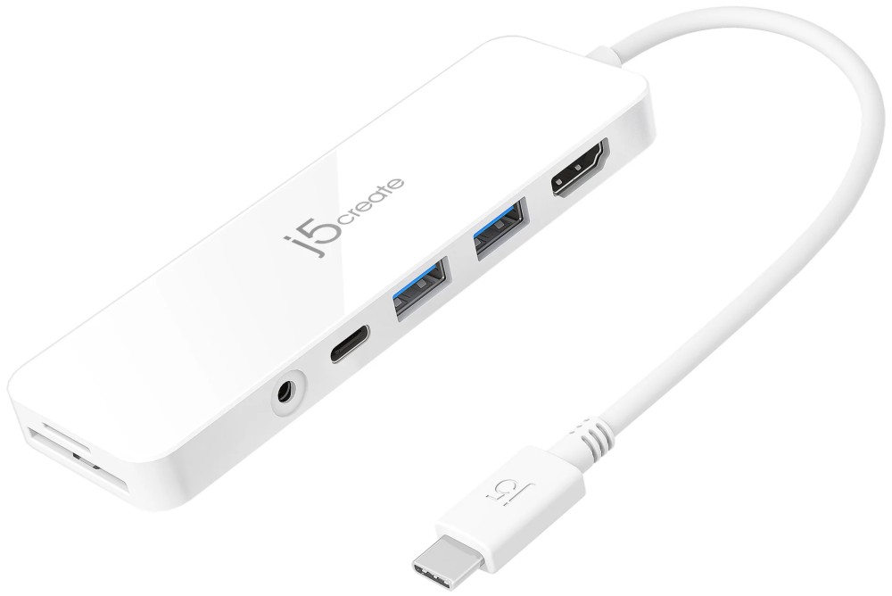 Докинг станция USB-C j5create Докинг станция USB-C j5create - 7 порта -