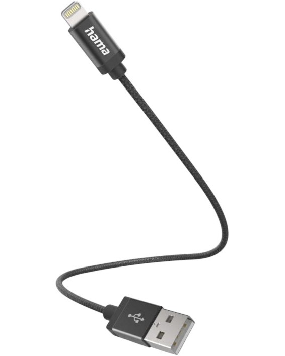 Кабел USB-A male към Lightning male Hama Кабел USB-A male към Lightning male Hama - 0.2 m -
