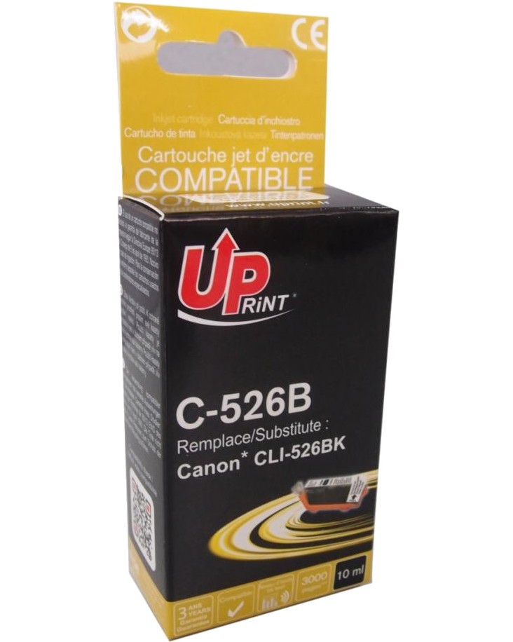 Касета с мастило за принтер UPrint C-526 Black Касета с мастило за принтер UPrint C-526 Black - 3000 страници -