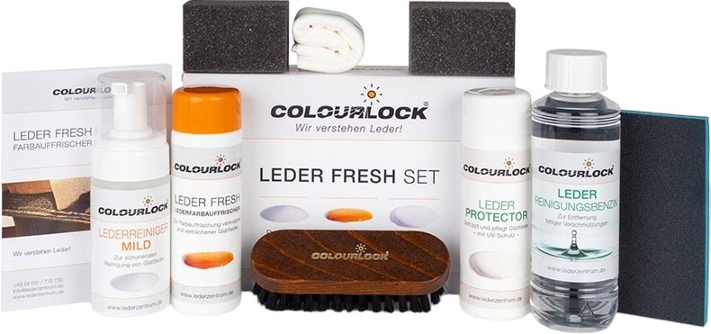 Комплект за освежаване и поддръжка на черна кожа Colourlock Комплект за освежаване и поддръжка на черна кожа Colourlock - За мебели и автомобили - продукт
