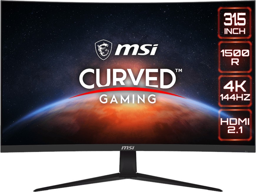  MSI G321CU - 32", VA, 144 Hz, 16:9, 3840 x 2160, 4 ms, 2 x HDMI, DisplayPort, USB-C, AMD FreeSync Premium - 
