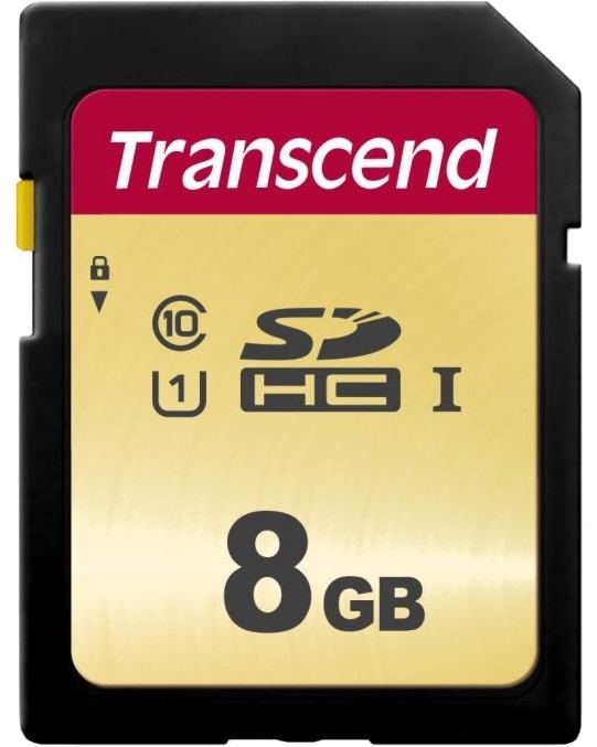 SDHC   8 GB Transcend SDC500S - Class 10, UHS-I U1 - 