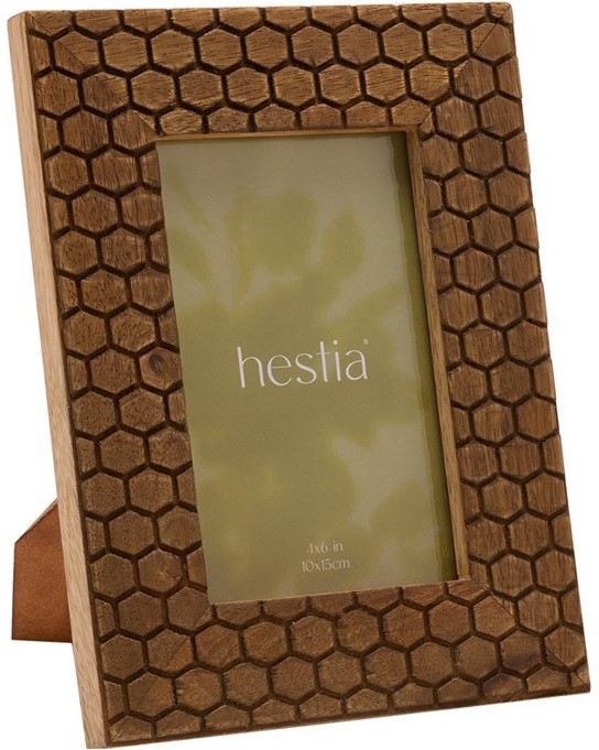 Дървена рамка за снимка Widdop Bingham Honeycomb Дървена рамка за снимка Widdop Bingham Honeycomb - 10 x 15 cm, от колекцията Hestia - продукт