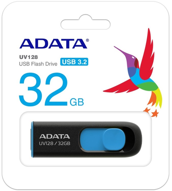 USB-А 3.2 флаш памет ADATA UV128 USB-А 3.2 флаш памет ADATA UV128 - 32, 64 или 128 GB -