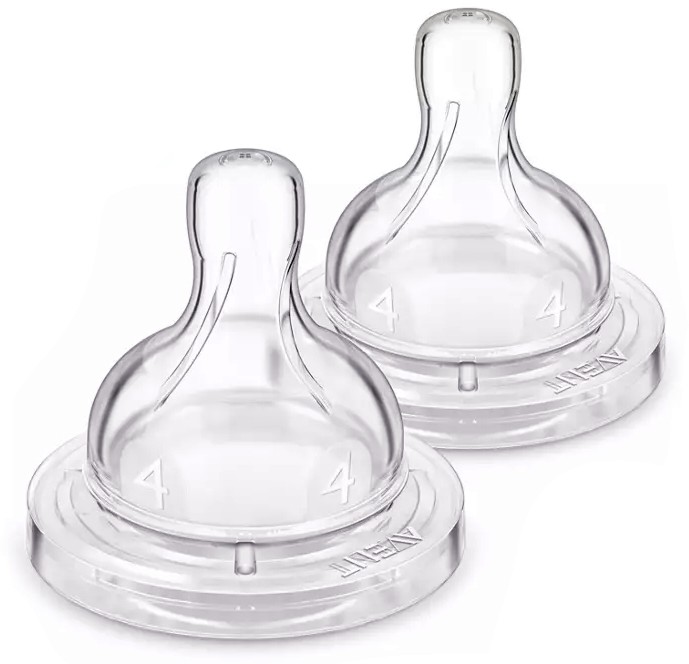 Биберони за шише Philips Avent Flow 4 Биберони за шише Philips Avent Flow 4 - 2 броя, от серията Anti-colic, 6+ м - биберон