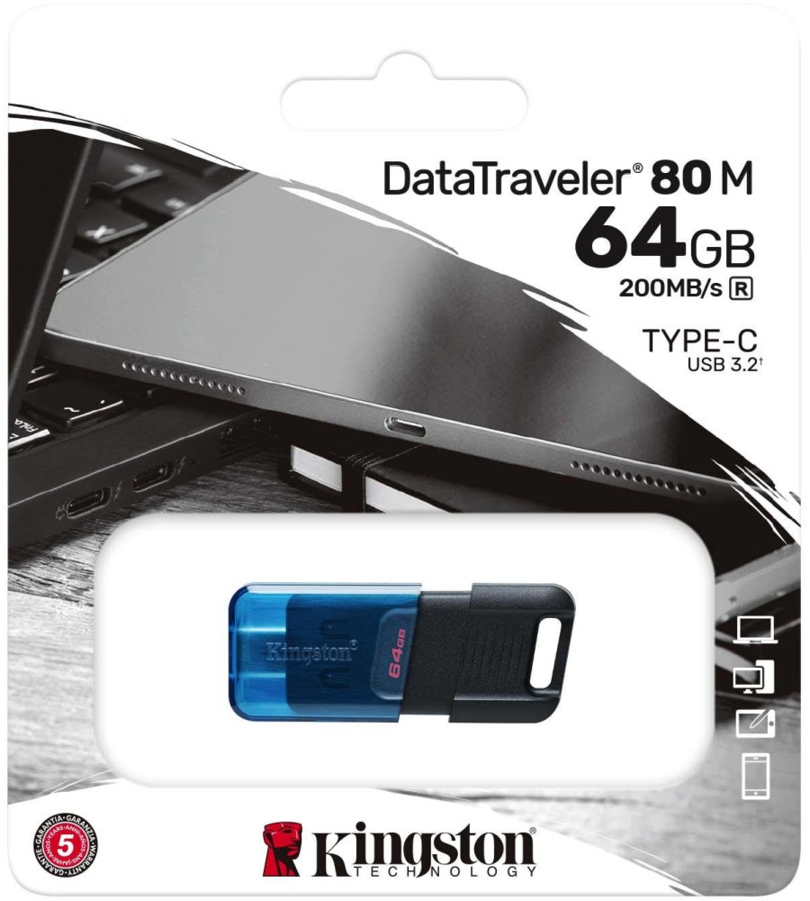 USB-C 3.2 Gen 1   Kingston DataTraveler 80 M - 64, 128  256 GB - 