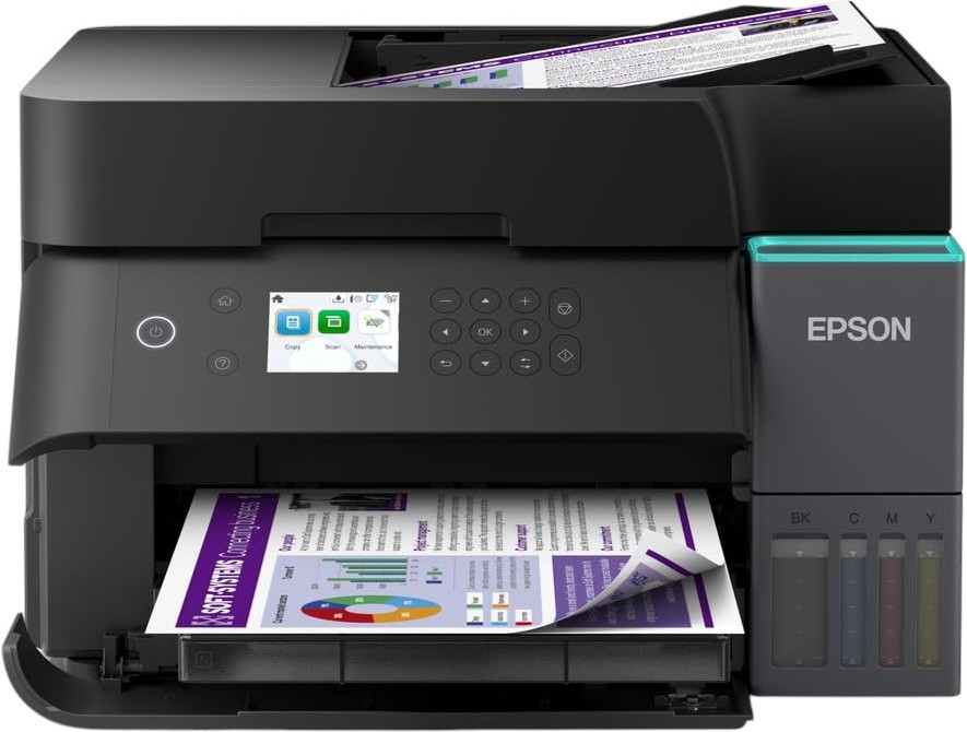 Мултифункционално мастиленоструйно устройство Epson EcoTank L6370 Мултифункционално мастиленоструйно устройство Epson EcoTank L6370 - Цветен принтер / копир / скенер, 4800 x 1200 dpi, 35 pages/min, ADF, USB, Wi-Fi, A4 -