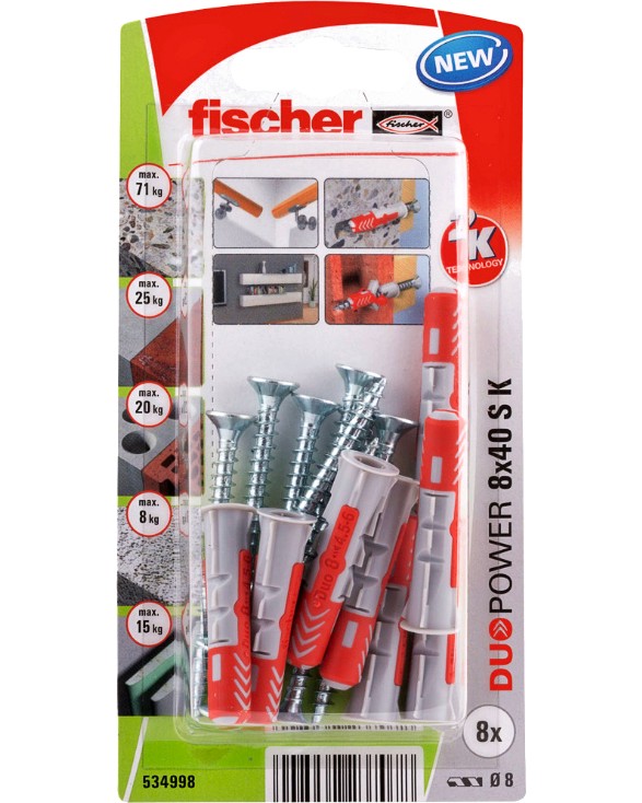     PZ Fischer DuoPower S K - 8 - 18    ∅ 5 - 8 mm   25 - 40 mm - 