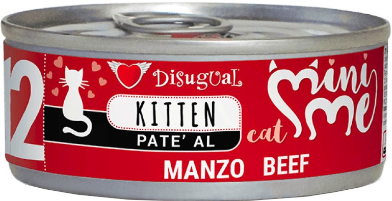 Пастет за котки Disugual Kitten Пастет за котки Disugual Kitten - 85 и 12 x 85 g, с говеждо, от серията Mini Me, от 3 до 12 месеца - храна