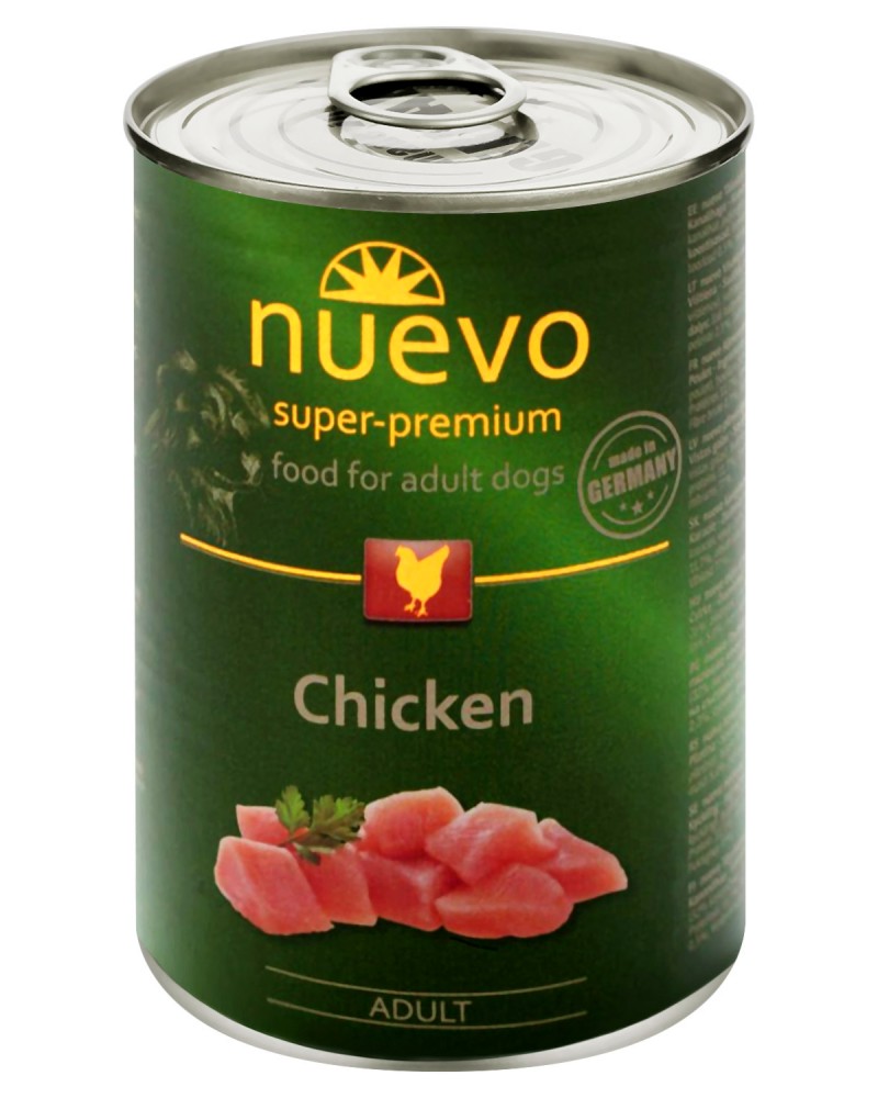 Консерва за кучета nuevo Adult Консерва за кучета nuevo Adult - 400 и 800 g, с пилешко, в зряла възраст - храна