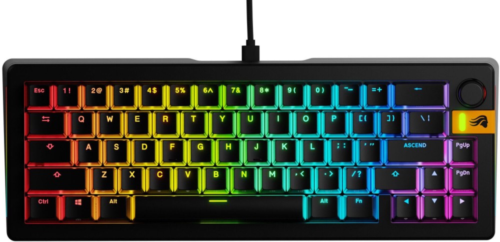    Glorious GMMK 3 HE - 65%, USB    1.4 m, RGB , ANSI Layout, Fox HE - 