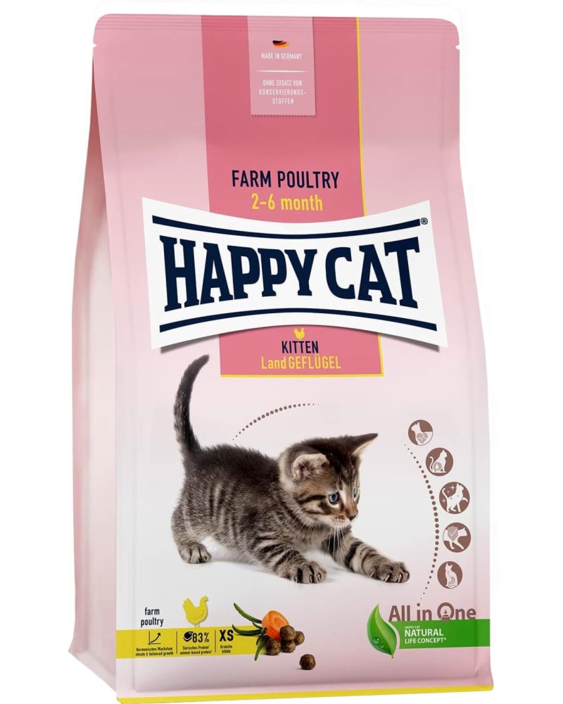     Happy Cat Kitten - 0.3 ÷ 4 kg,  ,   Young,  2  6  - 