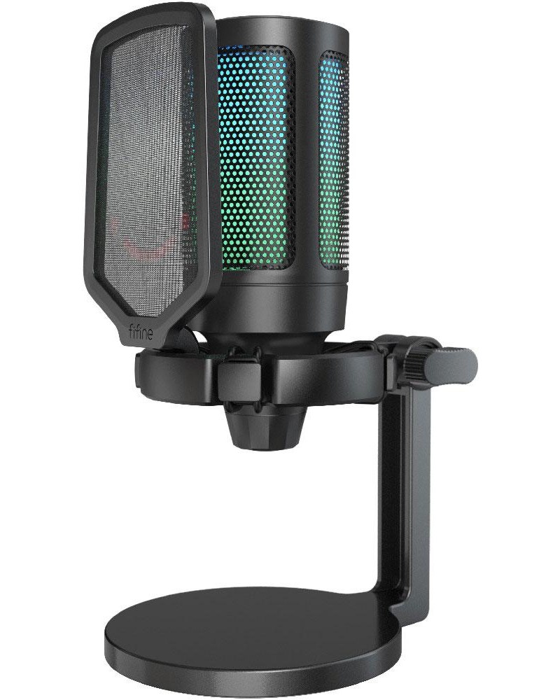 Настолен микрофон FIFINE A6NEO RGB Настолен микрофон FIFINE A6NEO RGB - 65 Hz - 18 KHz, USB-C -