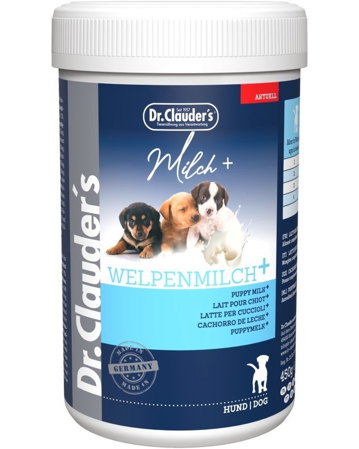 Сухо мляко за кучета Dr.Clauder's Puppy Milk+ Сухо мляко за кучета Dr.Clauder's Puppy Milk+ - 450 g - храна