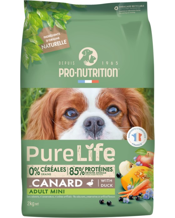 ���� ����� �� ������ Pro-Nutrition Adult Mini - 2 � 8 kg, � �������, �� ������� Pure Life Dog, �� ������ ������, ��� 10 ������ � �� 10 kg - �����