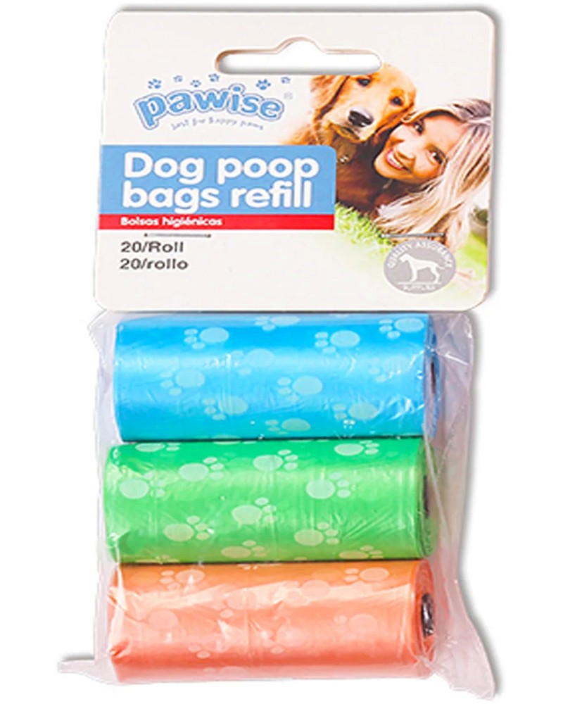 Хигиенни торбички Pawise Хигиенни торбички Pawise - 3 ролки x 20 броя - продукт