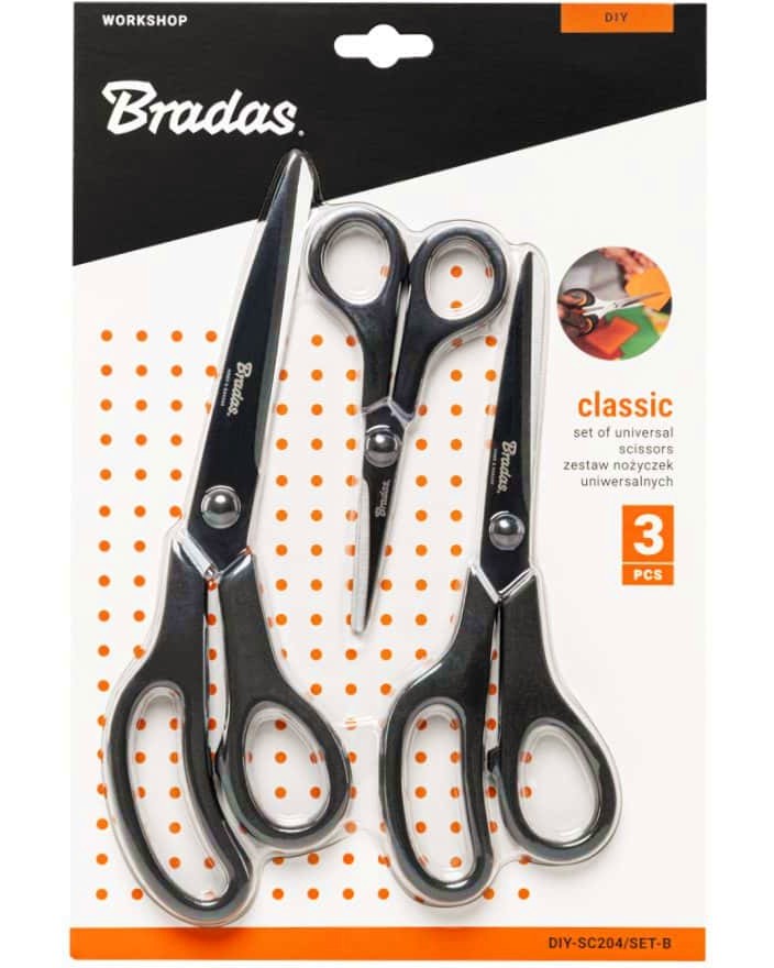 Комплект универсални ножици Bradas Classic Комплект универсални ножици Bradas Classic - 3 броя -