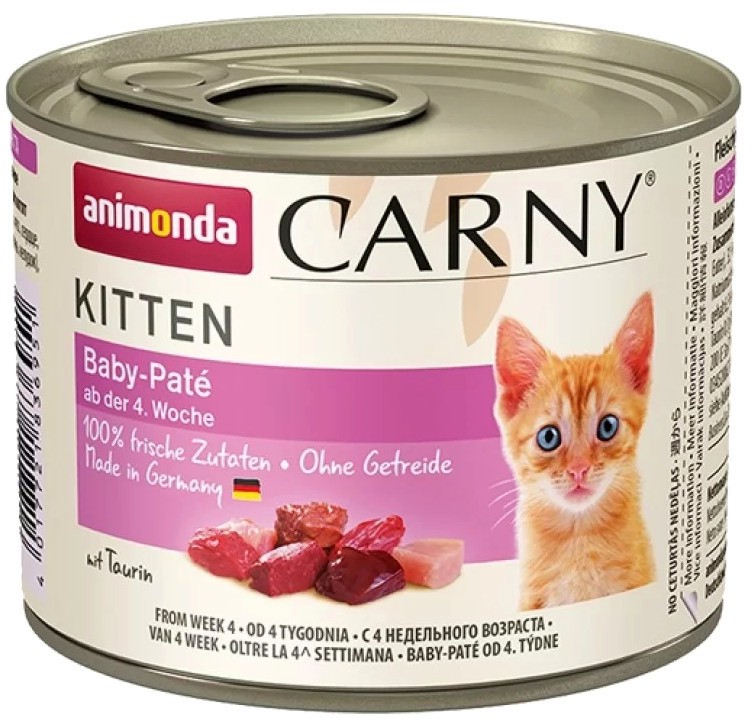 Пастет за котки Carny Kitten Baby Pate Пастет за котки Carny Kitten Baby Pate - 200 и 12 x 200 g, от 4 седмици до 4 месеца - храна