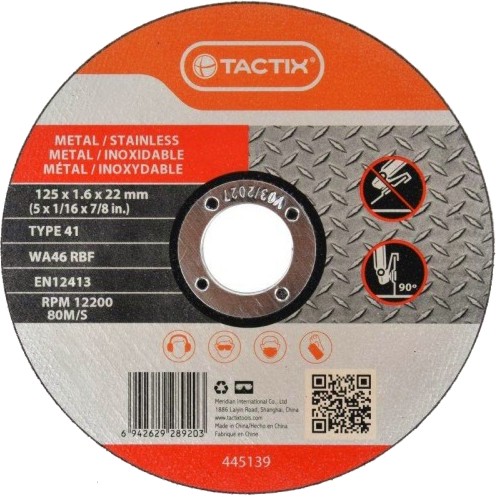       Tactix - ∅ 125 / 1.6 / 22.23 mm - 