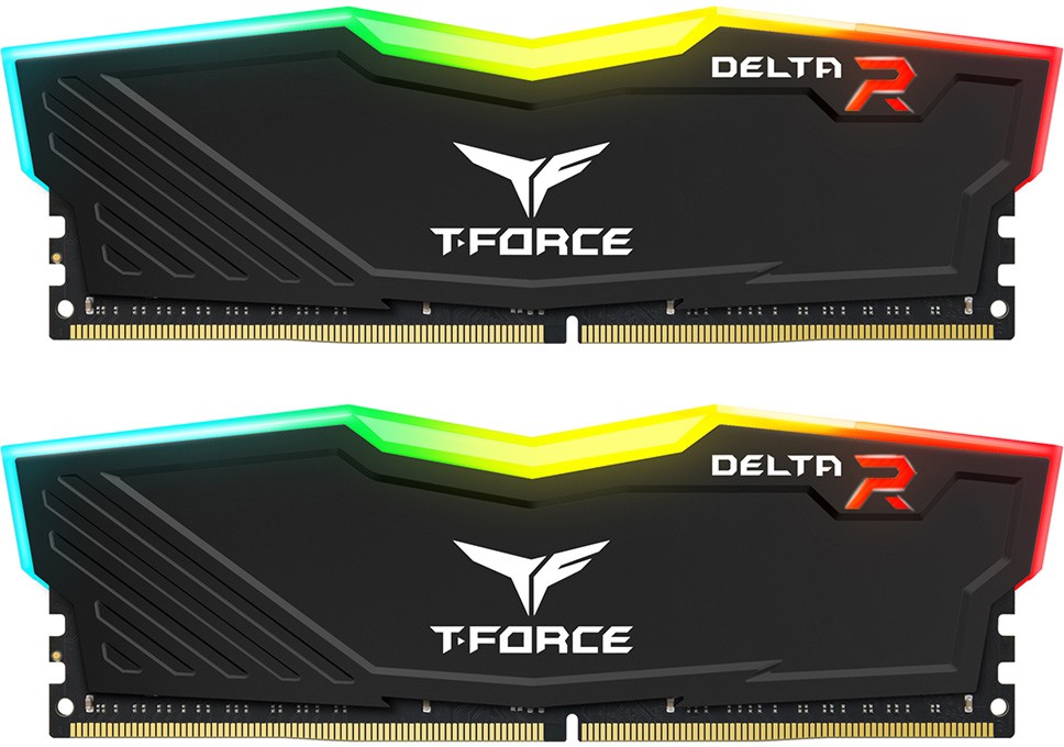 RAM памет Team Group T-FORCE DELTA RGB RAM памет Team Group T-FORCE DELTA RGB - 16 GB (2 x 8 GB), DDR4, 3200 MHz, CL16, Dual Channel -