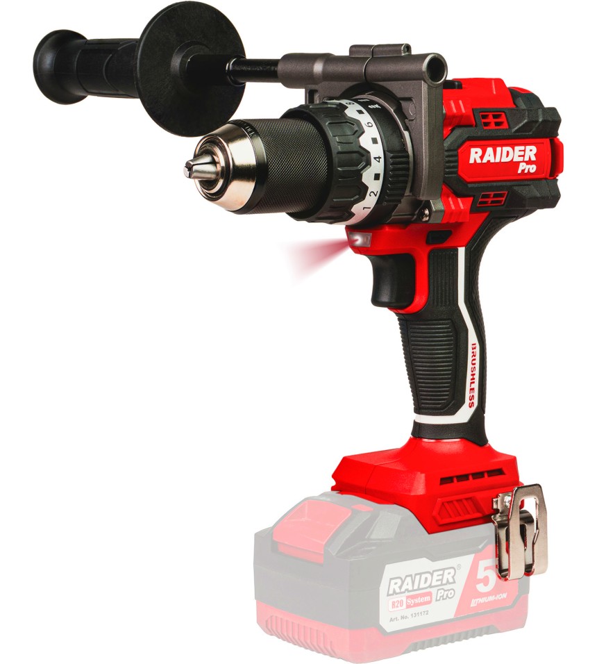 Акумулаторна ударна бормашина 20V Raider Solo RDP-PBID20 Акумулаторна ударна бормашина 20V Raider Solo RDP-PBID20 - Без батерия и зарядно от серията Pro -