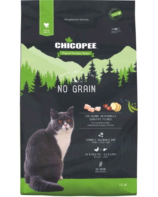 ���� ����� �� ����� � ������������ ������������ CHICOPEE No Grain - 1.5 � 8 kg, � ����� ����, �� ������� Holistic Nature Line, � ����� ������� - �����
