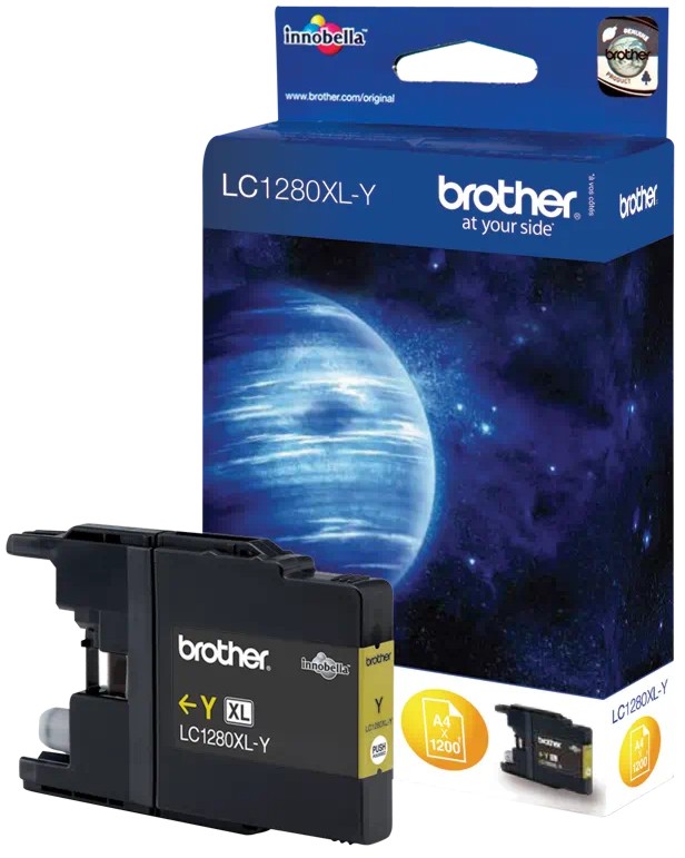 Касета с мастило за принтер Brother LC-1280XL Yellow Касета с мастило за принтер Brother LC-1280XL Yellow - 1200 страници -