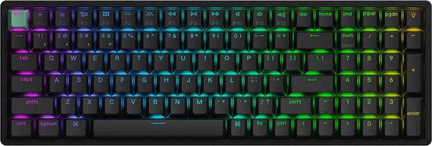 �������� ��������� ������� ���������� Keychron K4 HE - 100%, Bluetooth, USB-C, RGB ���������, ANSI Layout, Gateron Double-Rail Magnetic Nebula - 