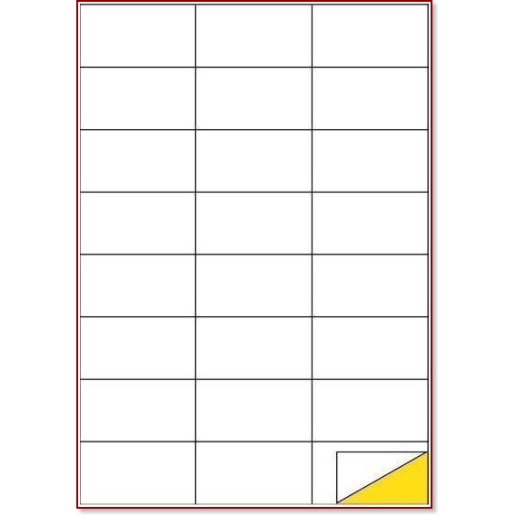 Цветни правоъгълни етикети за принтиране Markin Цветни правоъгълни етикети за принтиране Markin - 2400 самозалепващи етикета с размери 70 x 37 mm -
