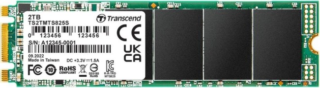 SSD памет Transcend 825S SATA III M.2 SSD памет Transcend 825S SATA III M.2 - 2 TB, четене 550 MB/s, запис 460 MB/s, 3D NAND -