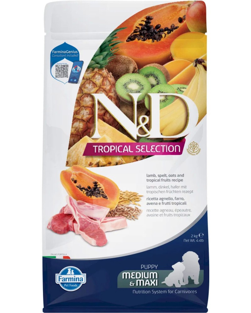     N&D Puppy Medium & Maxi - 2  10 kg,  , ,    ,   Tropical Selection,     ,  2  16  - 