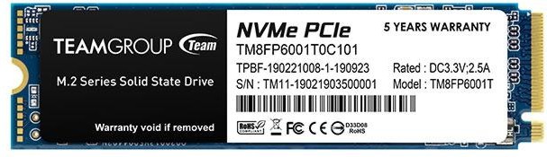 SSD  Team Group MP33 PCIe 3.0 x4 NVMe 1.3 2280 - 1 B,  1800 MB/s,  1500 MB/s, 3D NAND TLC - 