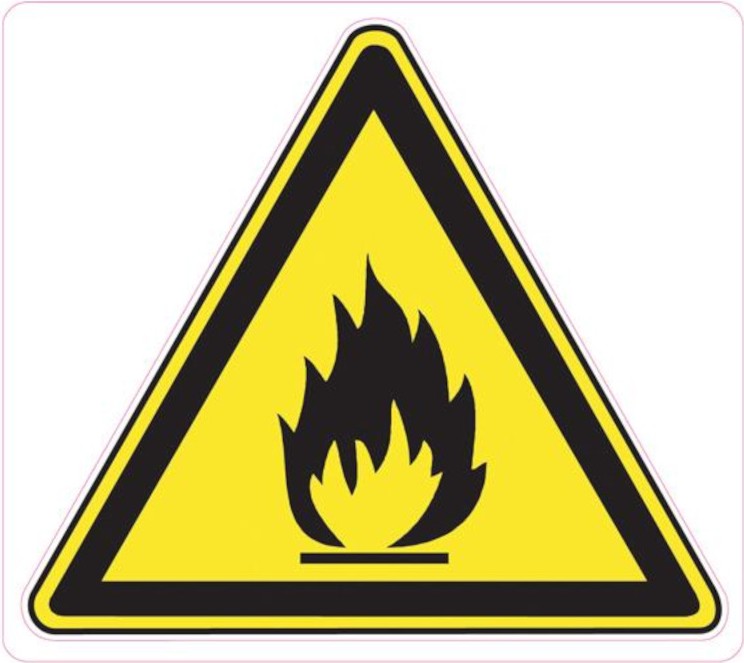 Самозалепваща пиктограма B-Max - Внимание опасност от пожар Самозалепваща пиктограма B-Max - Внимание опасност от пожар - 11.2 x 11.2 cm -