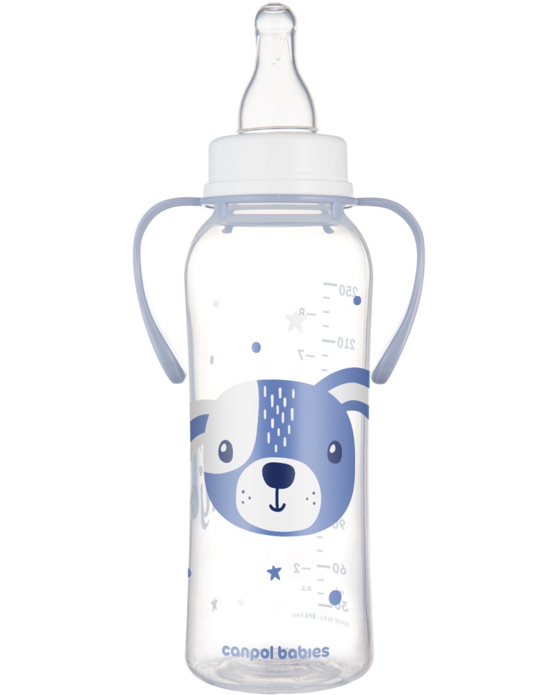      Canpol babies - 240 ml,   Cute Animals, 12+  - 