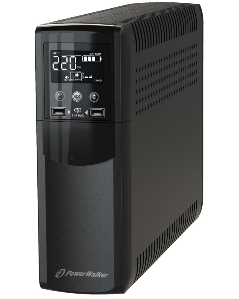    PowerWalker VI 1500 CSW IEC - 1500 VA, 900 W, 8 x IEC , USB, Line Interactive - 