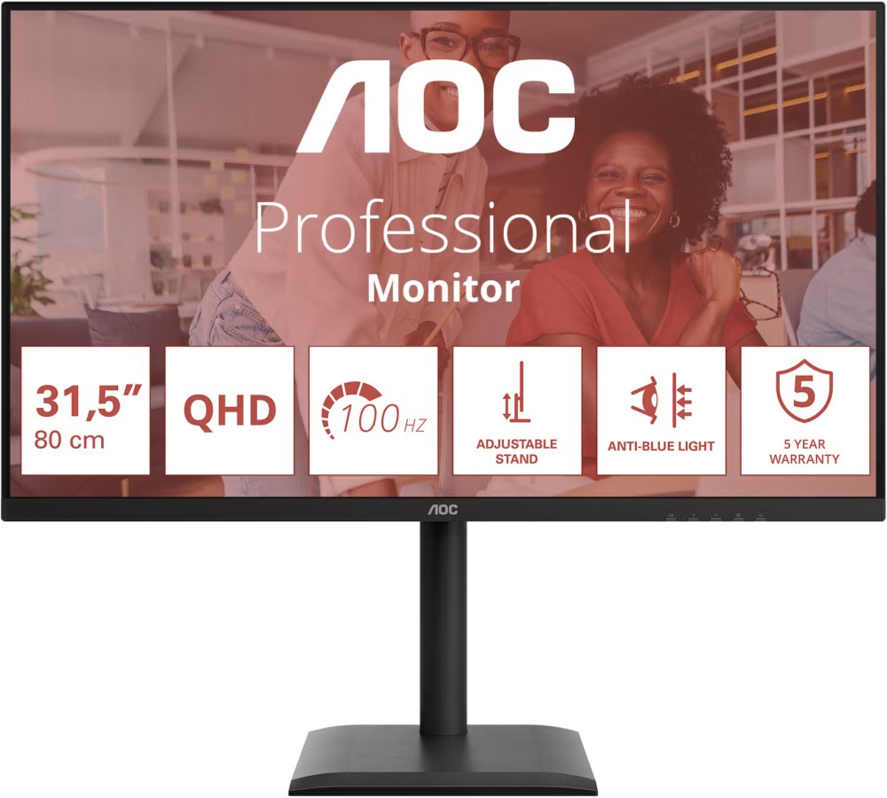 ������� AOC Q32E4U - 31.5", IPS, 100 Hz, 16:9, 2560 x 1440, 4 ms, 2 x HDMI, DisplayPort - 